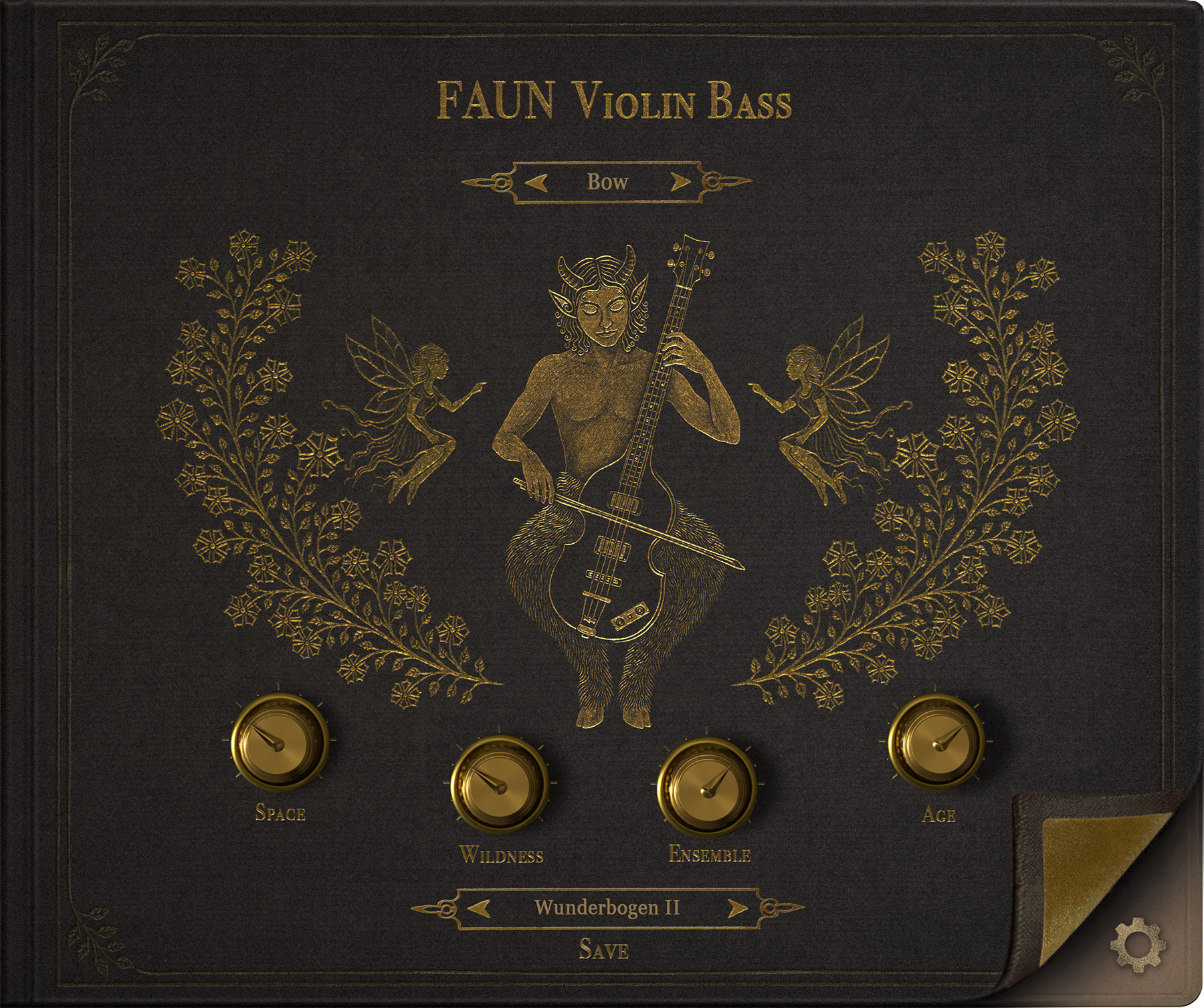 FAUN Violin Bass VST interface with bowed electric bass articulation