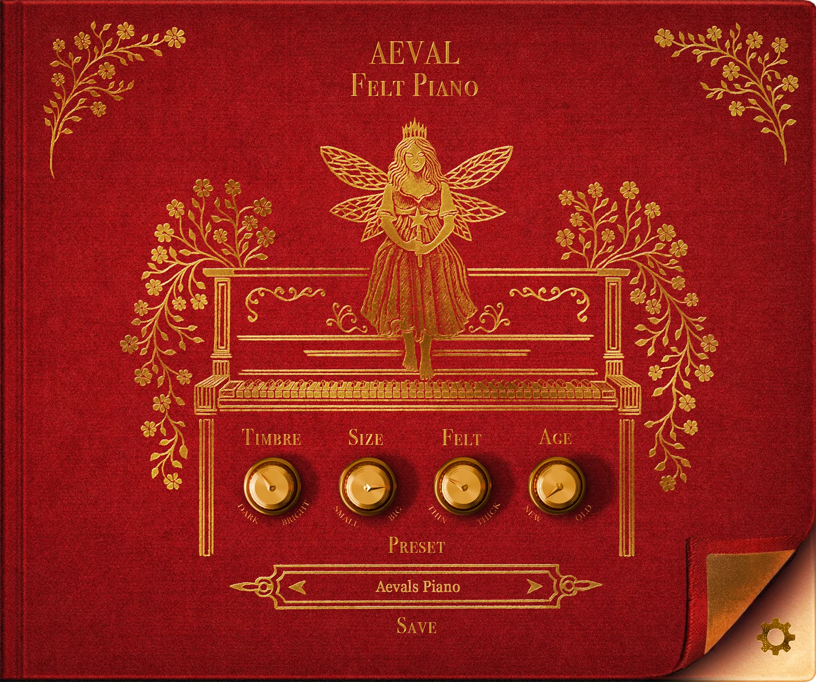 AEVAL Felt Piano VST interface for cinematic music production