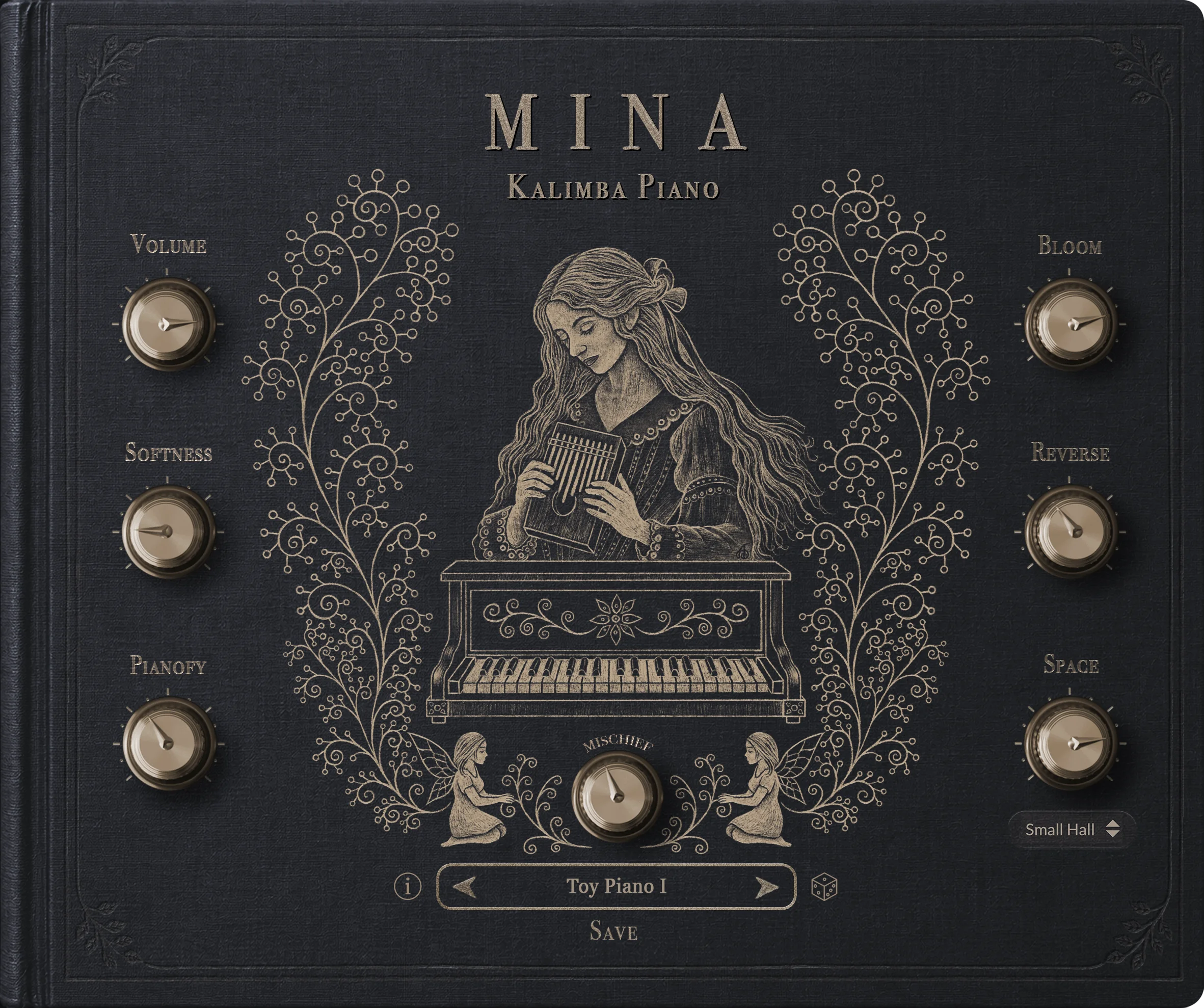 MINA Kalimba Piano VST interface